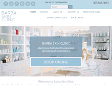 Tablet Screenshot of barbaskinclinic.com
